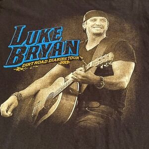 Luke Bryan‎ Dirt Road Diaries Tour 2013 black medium graphic t-shirt